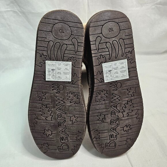 Bearpaw Boshie Chestnut Brown Distressed Fuzzy Lined Boots Women's Size 10 NEW - Picture 9 of 12